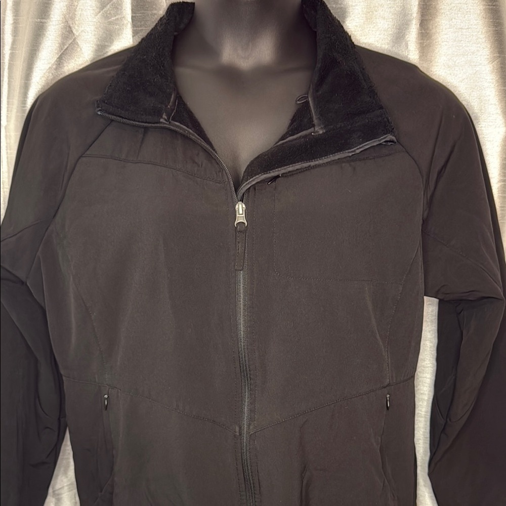 Free Country Ladies XL Black Full Zip Faux Fur Lined Jacket Coat